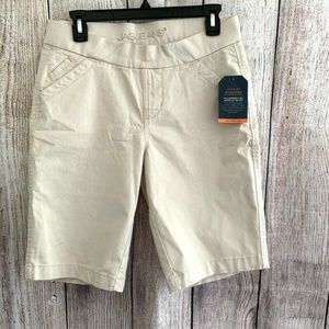 Jag Jeans Womens Natalie Bermuda Shorts Beige Sz 6